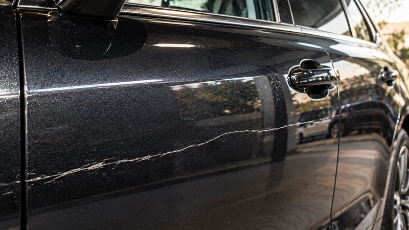 Car Keyed damage on car paint