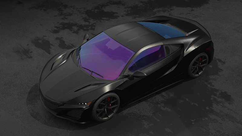 Magnetron Sputtering Aurora Purple Film window film